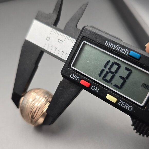 Milor Gold-Plated Sterling Silver Dome Ring Size 10 Etched Wave Texture 5.13g - Picture 10 of 10